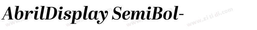 AbrilDisplay SemiBol字体转换